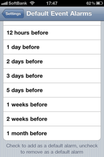 Default Event Alarms 2