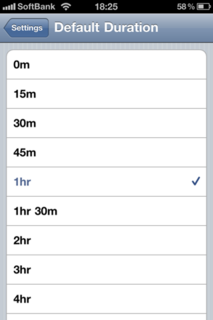 Default Duration 1