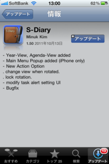 S-Diary 1.50 アップデート